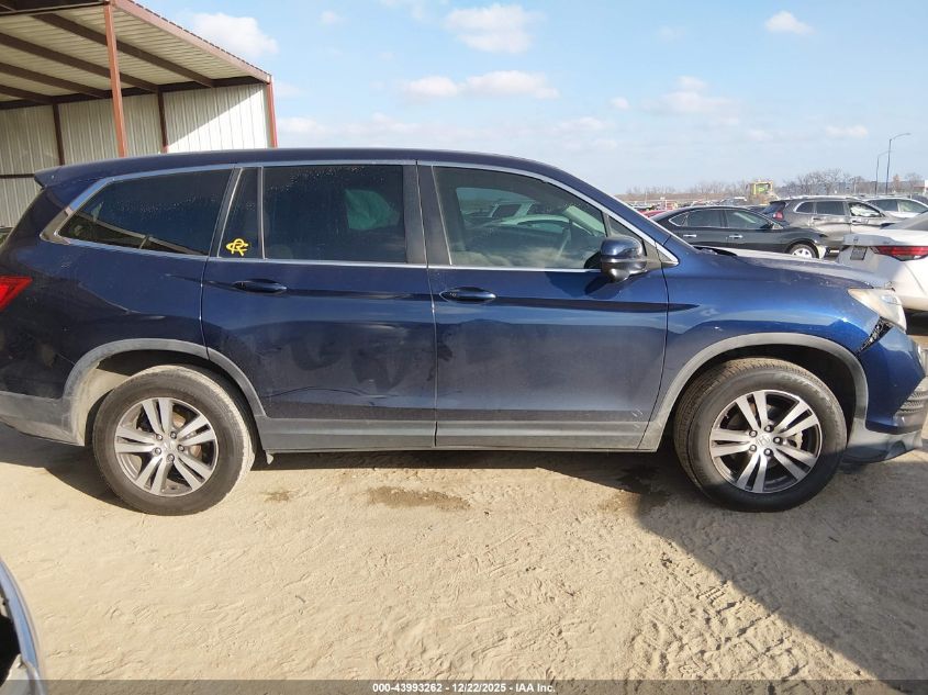 2017 Honda Pilot Ex VIN: 5FNYF5H37HB004301 Lot: 43993262