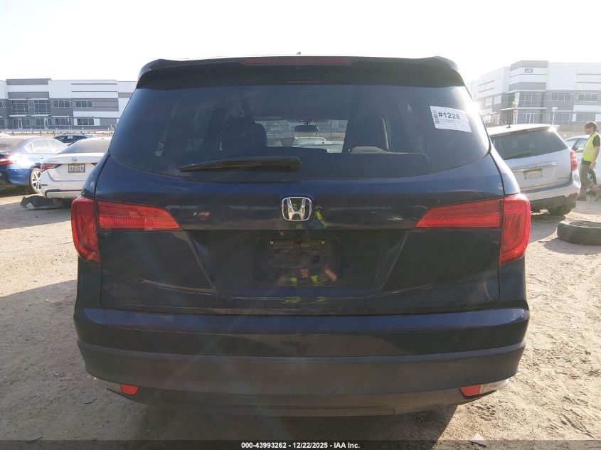 2017 Honda Pilot Ex VIN: 5FNYF5H37HB004301 Lot: 43993262