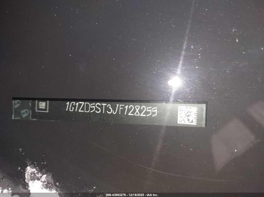 2018 Chevrolet Malibu Lt VIN: 1G1ZD5ST3JF128255 Lot: 43993276