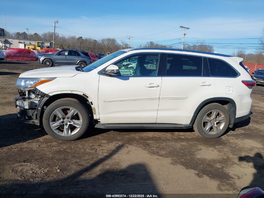 2015 Toyota Highlander Limited Platinum V6 VIN: 5TDDKRFH1FS101194 Lot: 43993374
