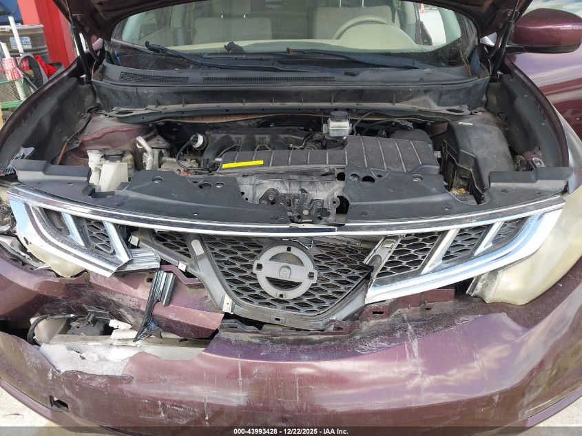 2013 Nissan Murano S VIN: JN8AZ1MUXDW200131 Lot: 43993428