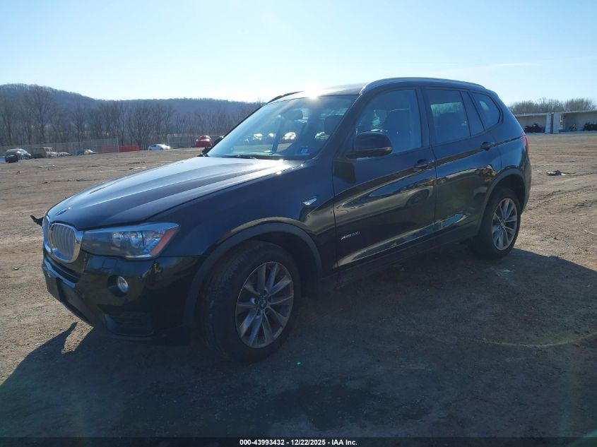 2016 BMW X3 xDrive28I VIN: 5UXWX9C57G0D78460 Lot: 43993432