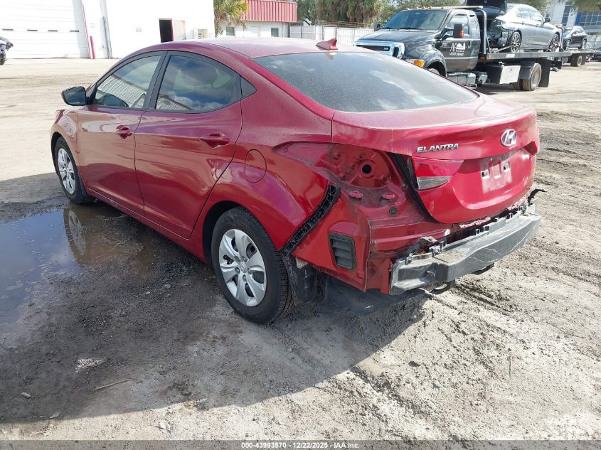 2016 Hyundai Elantra Se VIN: 5NPDH4AE1GH721100 Lot: 43993570