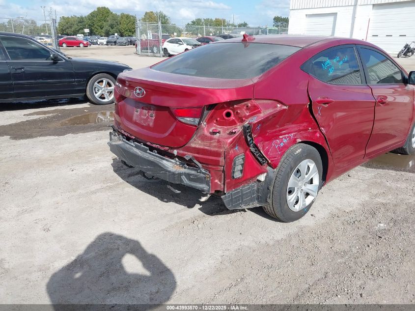 2016 Hyundai Elantra Se VIN: 5NPDH4AE1GH721100 Lot: 43993570