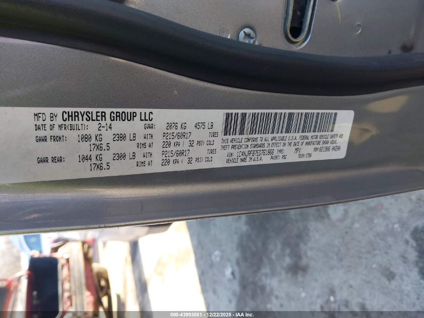 2014 Jeep Patriot Latitude VIN: 1C4NJRFB7ED761866 Lot: 43993581