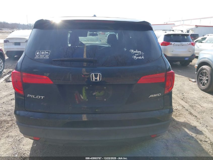 2017 Honda Pilot Ex-L VIN: 5FNYF6H51HB008478 Lot: 43993787