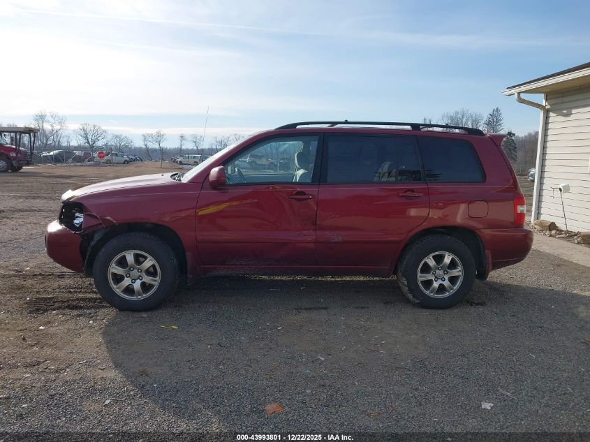 2007 Toyota Highlander V6 VIN: JTEHP21A770210554 Lot: 43993801
