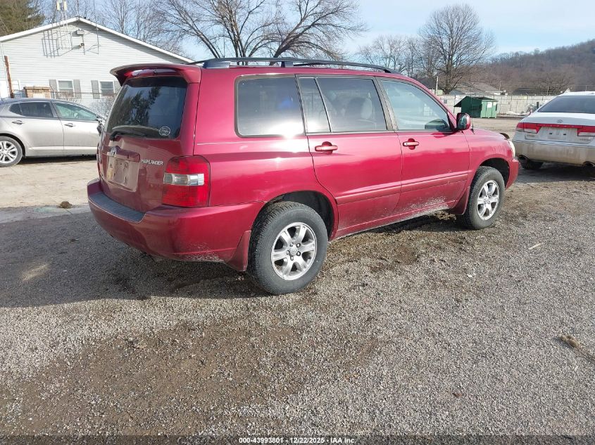2007 Toyota Highlander V6 VIN: JTEHP21A770210554 Lot: 43993801