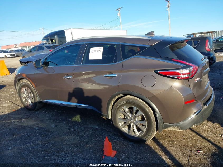 2018 Nissan Murano Sl VIN: 5N1AZ2MG6JN127221 Lot: 43993899