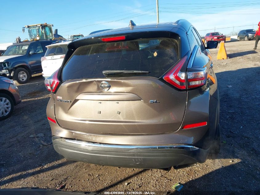 2018 Nissan Murano Sl VIN: 5N1AZ2MG6JN127221 Lot: 43993899