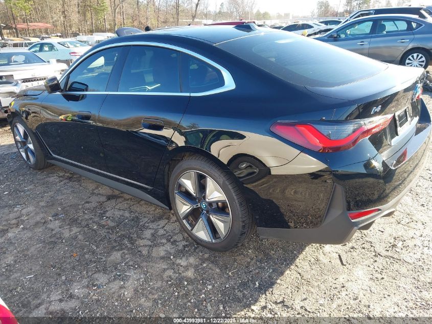 2024 BMW I4 Gran Coupe Edrive40 VIN: WBY73AW02RFR62571 Lot: 43993981