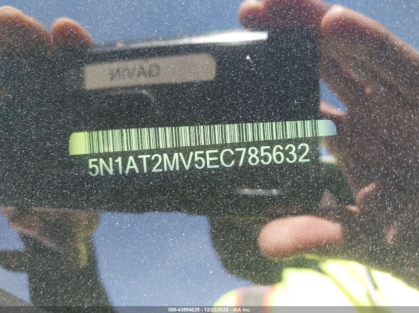 2014 Nissan Rogue Sv VIN: 5N1AT2MV5EC785632 Lot: 43994029