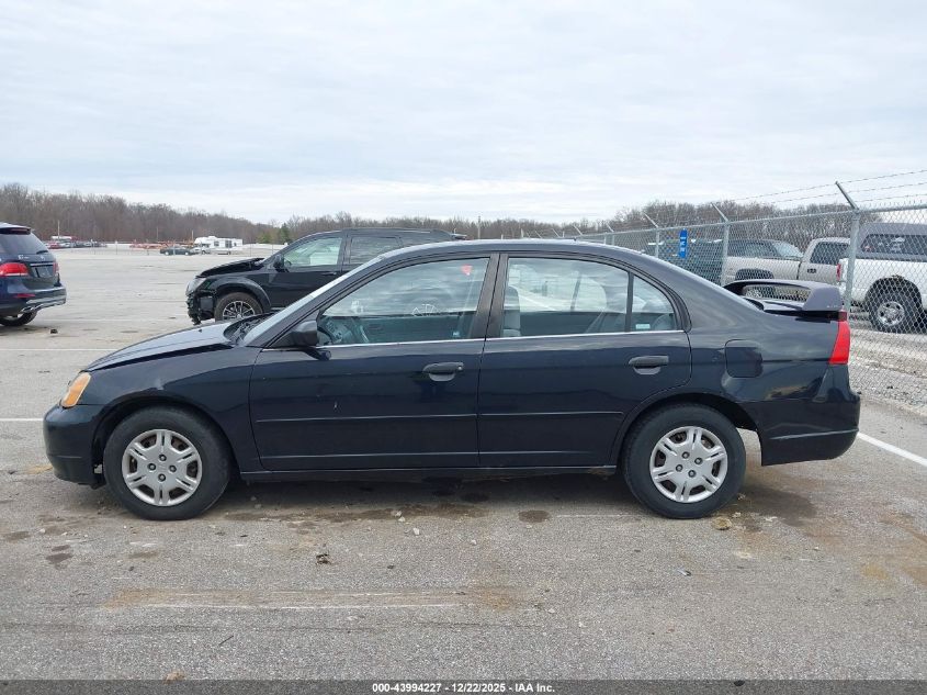 2001 Honda Civic Lx VIN: 1HGES16551L043887 Lot: 43994227
