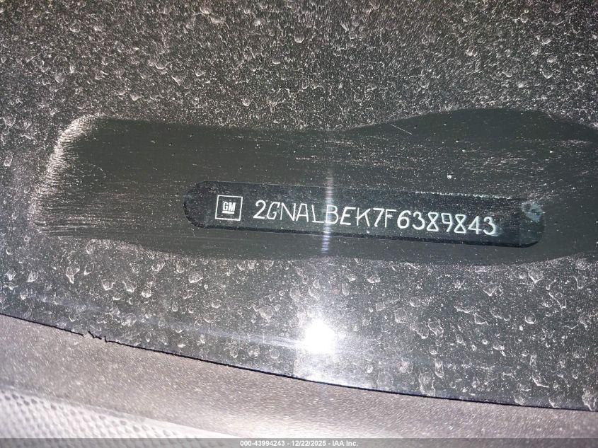 2015 Chevrolet Equinox 1Lt VIN: 2GNALBEK7F6389843 Lot: 43994243