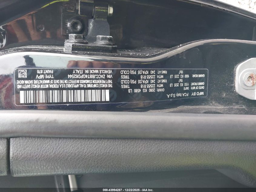 2016 Jeep Renegade Justice VIN: ZACCJBBT4GPD62544 Lot: 43994287