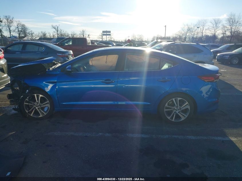 2018 Hyundai Elantra Limited VIN: 5NPD84LF6JH287043 Lot: 43994330