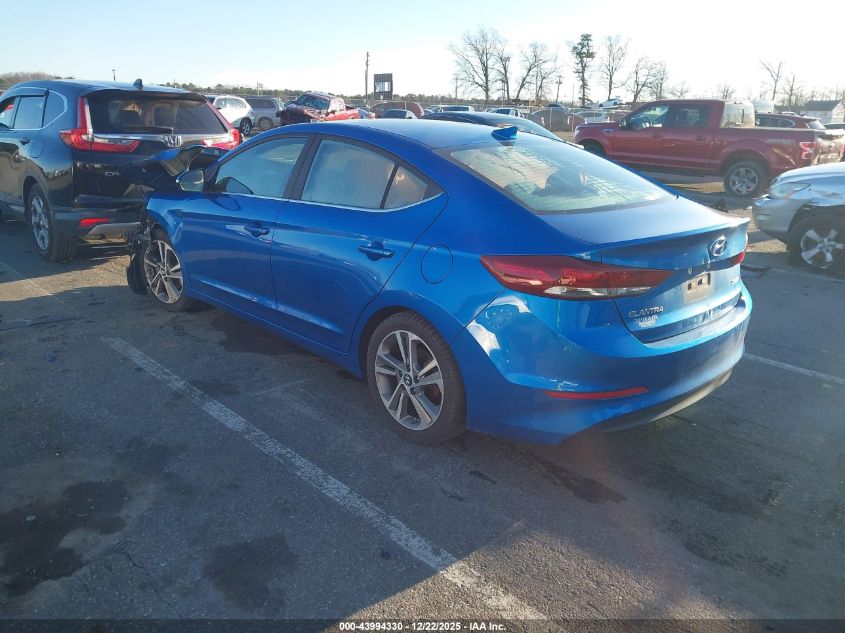 2018 Hyundai Elantra Limited VIN: 5NPD84LF6JH287043 Lot: 43994330