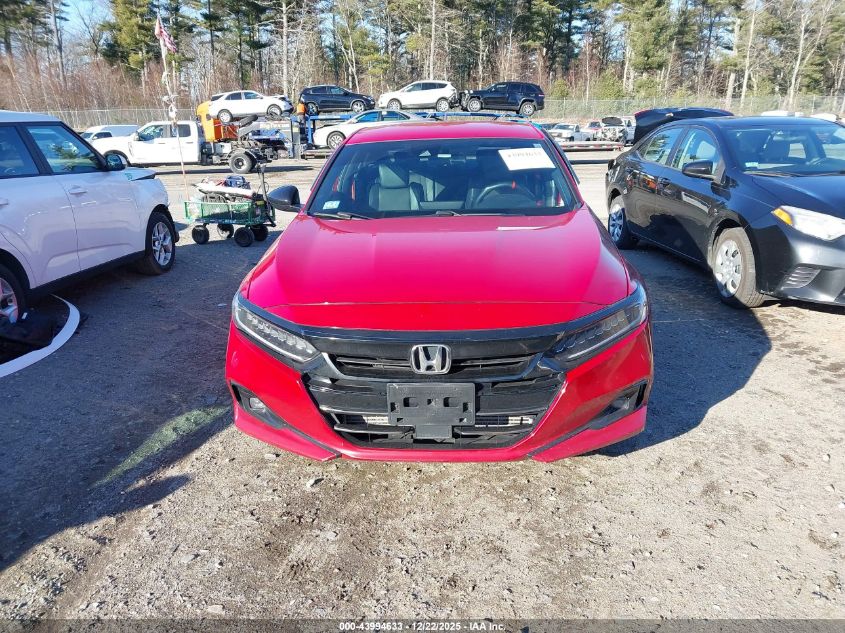2021 Honda Accord Sport VIN: 1HGCV1F37MA054550 Lot: 43994633