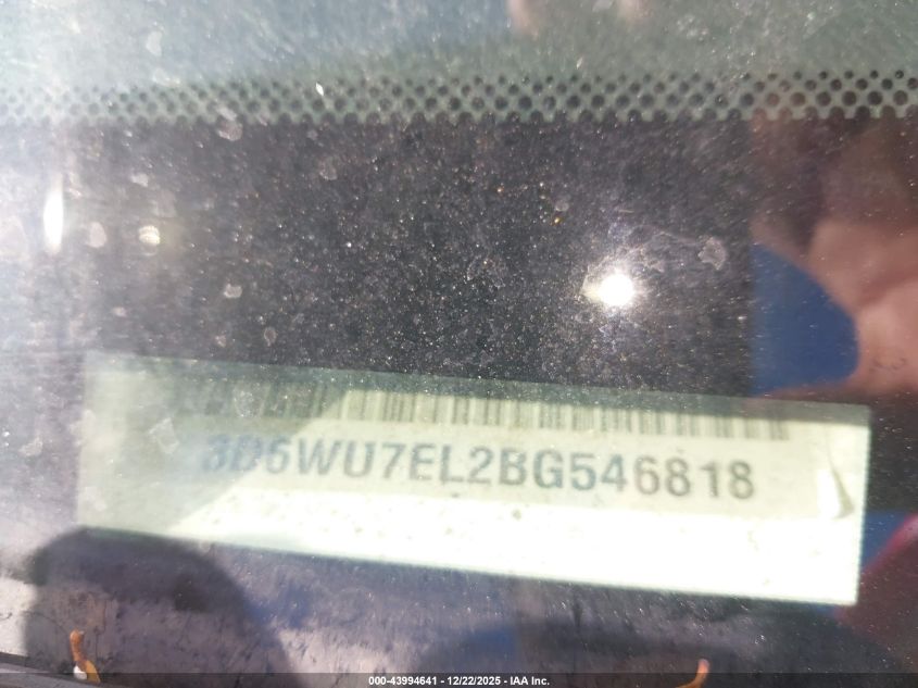 2011 Ram Ram 5500 Hd Chassis St/Slt VIN: 3D6WU7EL2BG546818 Lot: 43994641