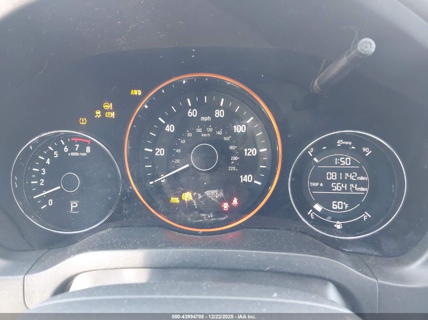 2017 Honda Hr-V Ex VIN: 3CZRU6H57HG704874 Lot: 43994708