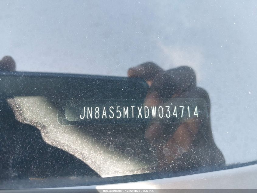 2013 Nissan Rogue S VIN: JN8AS5MTXDW034714 Lot: 43994809