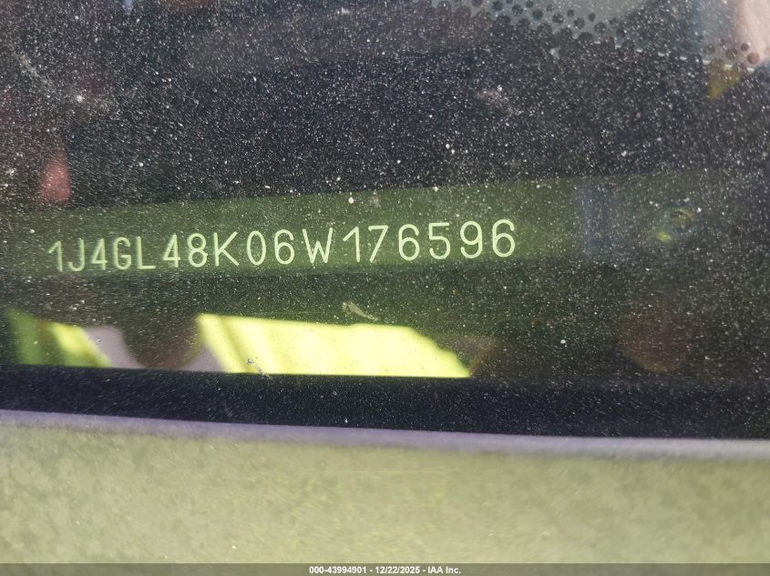 2006 Jeep Liberty Sport VIN: 1J4GL48K06W176596 Lot: 43994901