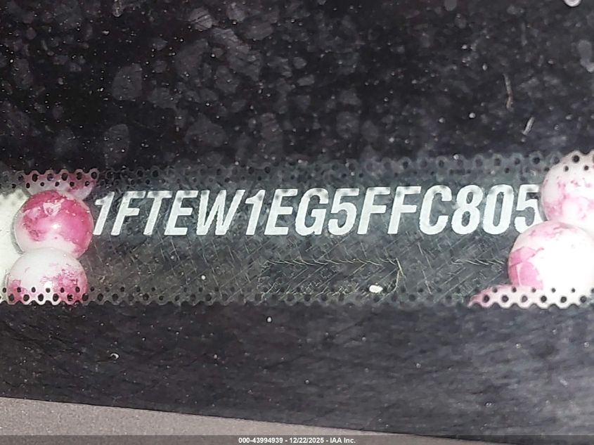 2015 Ford F-150 Lariat VIN: 1FTEW1EG5FFC80536 Lot: 43994939