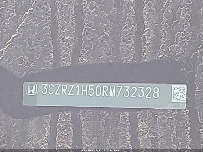 2024 Honda Hr-V 2Wd Sport W/O Bsi/Sport VIN: 3CZRZ1H50RM732328 Lot: 43995043