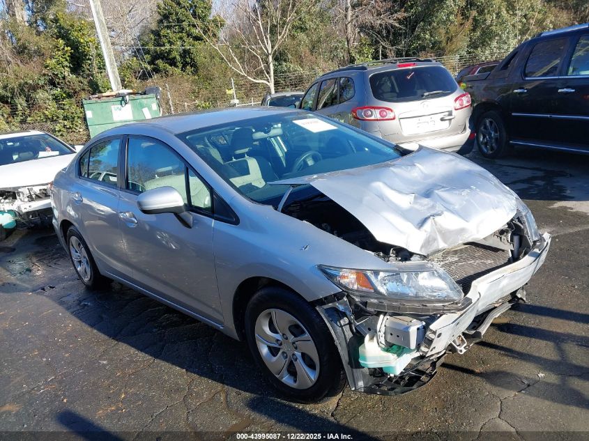 2014 Honda Civic Lx VIN: 19XFB2E57EE077645 Lot: 43995087