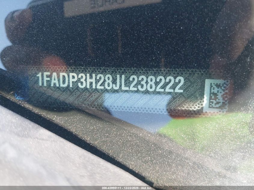 2018 Ford Focus Sel VIN: 1FADP3H28JL238222 Lot: 43995111