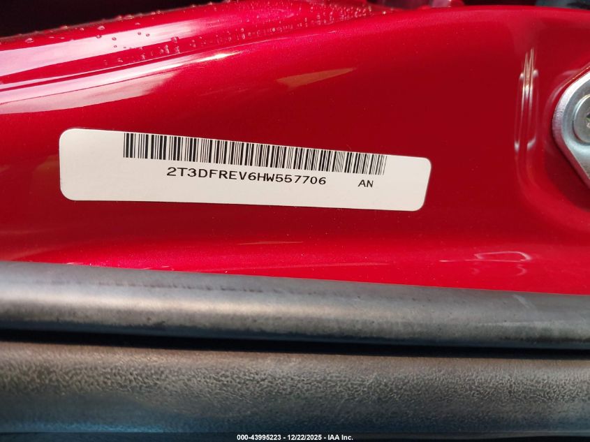 2017 Toyota Rav4 Limited VIN: 2T3DFREV6HW557706 Lot: 43995223