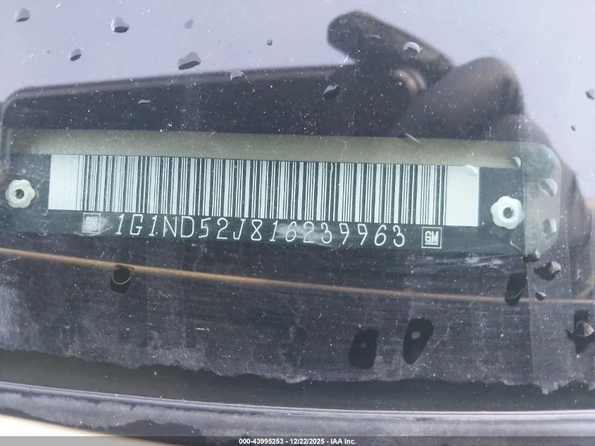 2001 Chevrolet Malibu VIN: 1G1ND52J816239963 Lot: 43995253