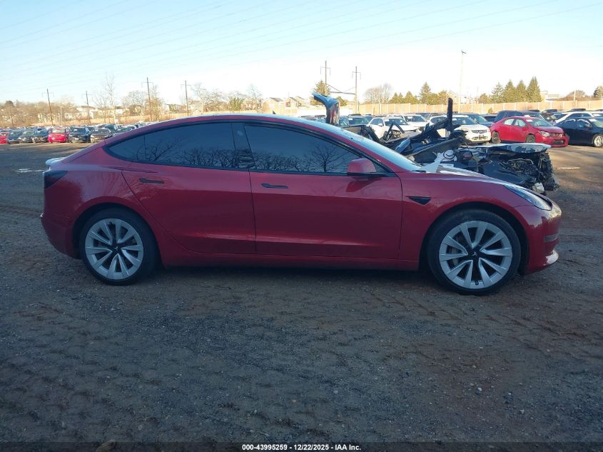 2022 Tesla Model 3 Rear-Wheel Drive VIN: 5YJ3E1EA8NF289563 Lot: 43995259