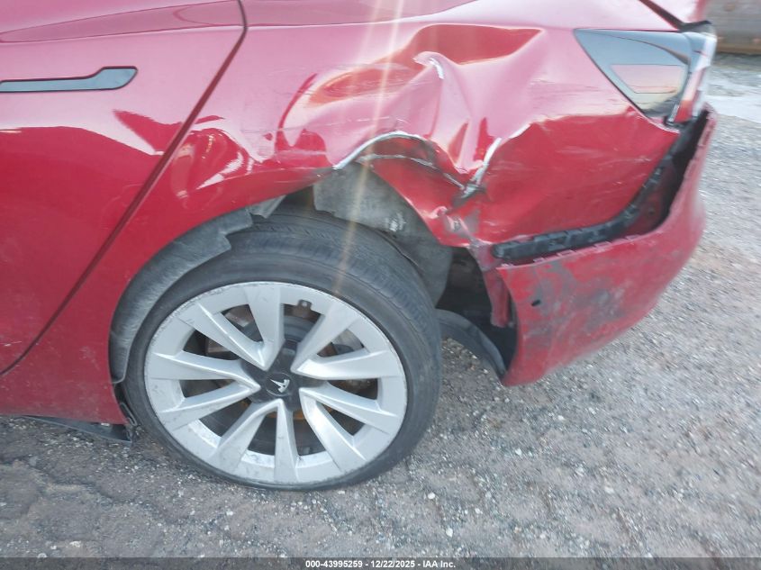 2022 Tesla Model 3 Rear-Wheel Drive VIN: 5YJ3E1EA8NF289563 Lot: 43995259