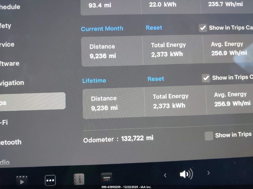 2022 Tesla Model 3 Rear-Wheel Drive VIN: 5YJ3E1EA8NF289563 Lot: 43995259