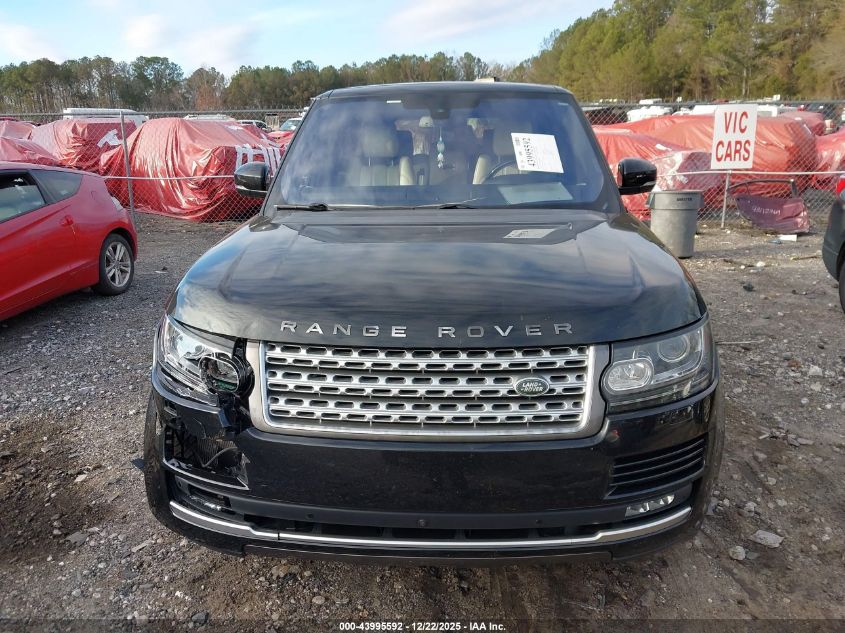 2016 Land Rover Range Rover 3.0L V6 Supercharged Hse VIN: SALGS2VF4GA279712 Lot: 43995592