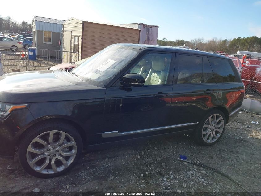 2016 Land Rover Range Rover 3.0L V6 Supercharged Hse VIN: SALGS2VF4GA279712 Lot: 43995592