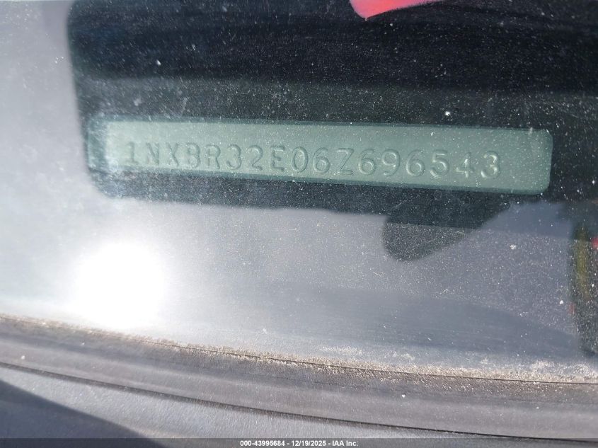 2006 Toyota Corolla Ce VIN: 1NXBR32E06Z696543 Lot: 43995684