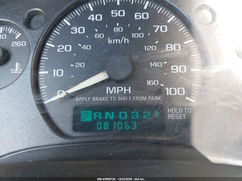 2003 Chevrolet S-10 VIN: 1GCCS14H138221075 Lot: 43995729