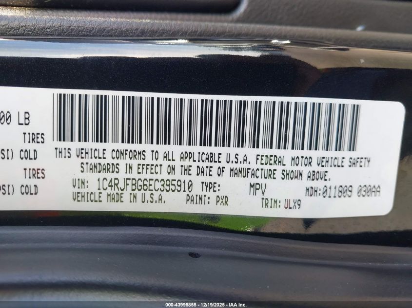 2014 Jeep Grand Cherokee Limited VIN: 1C4RJFBG6EC395910 Lot: 43995855