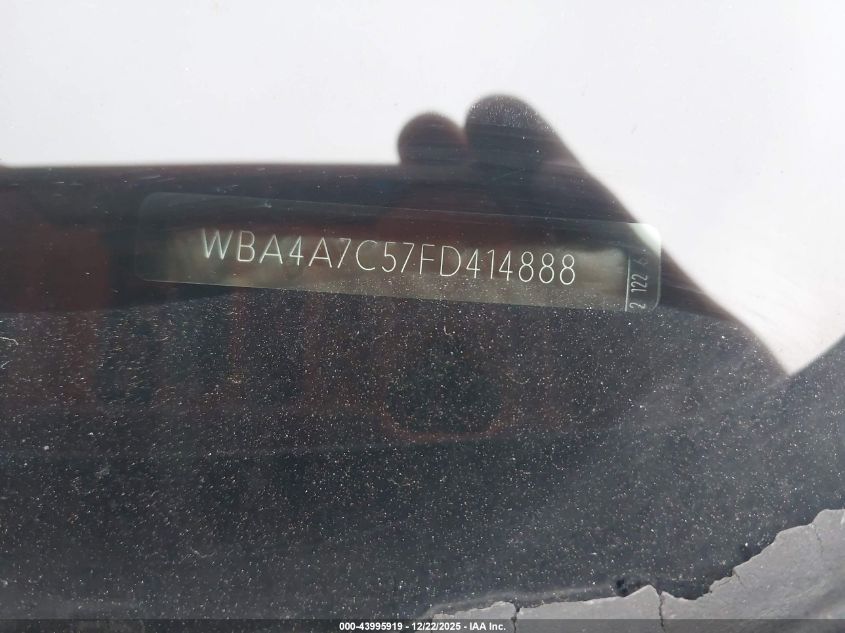 2015 BMW 428 Gran Coupe xDrive VIN: WBA4A7C57FD414888 Lot: 43995919