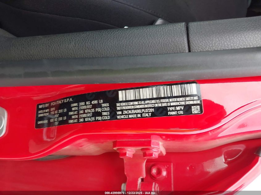 2020 Jeep Renegade Sport 4X4 VIN: ZACNJBAB6LPL07201 Lot: 43995973