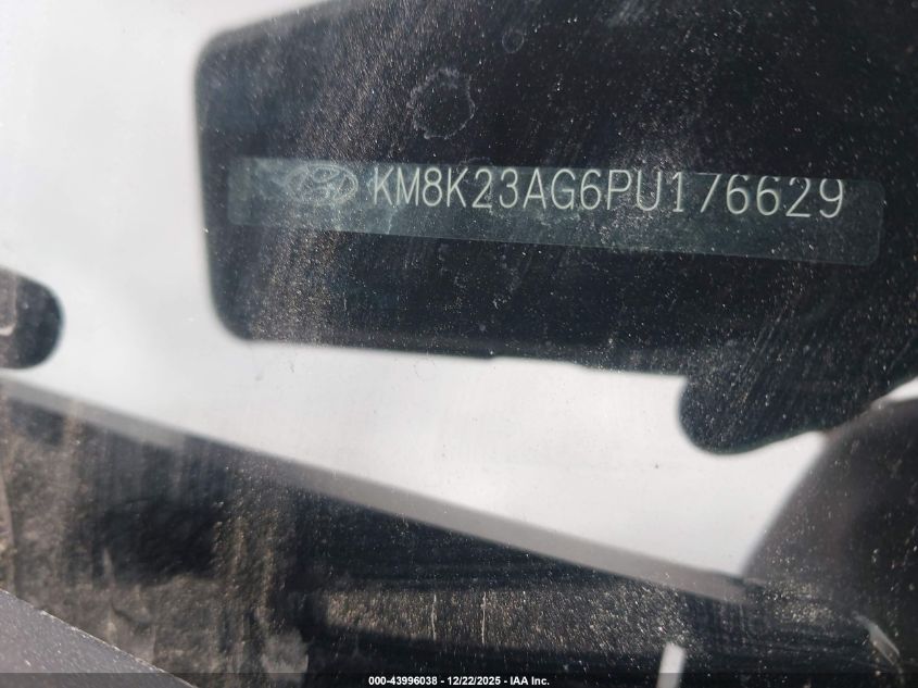 2023 Hyundai Kona Electric Se VIN: KM8K23AG6PU176629 Lot: 43996038