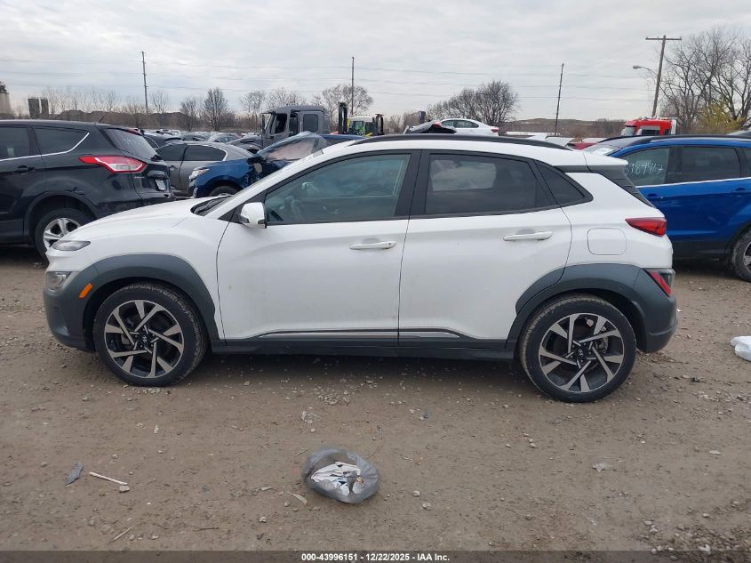 2022 Hyundai Kona Limited VIN: KM8K53A3XNU894685 Lot: 43996151