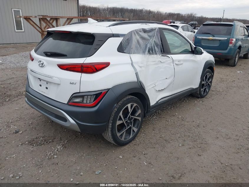 2022 Hyundai Kona Limited VIN: KM8K53A3XNU894685 Lot: 43996151