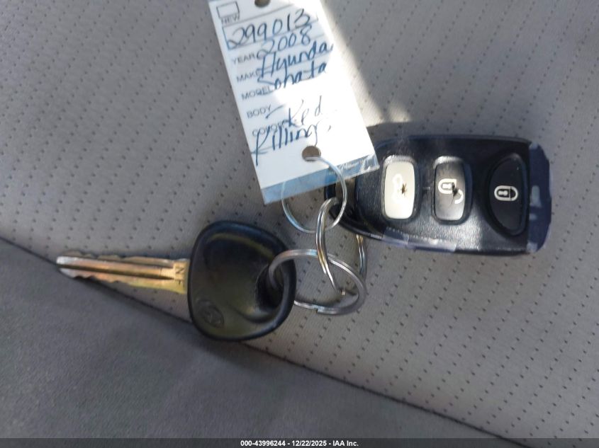 2008 Hyundai Sonata Gls VIN: 5NPET46C18H344814 Lot: 43996244