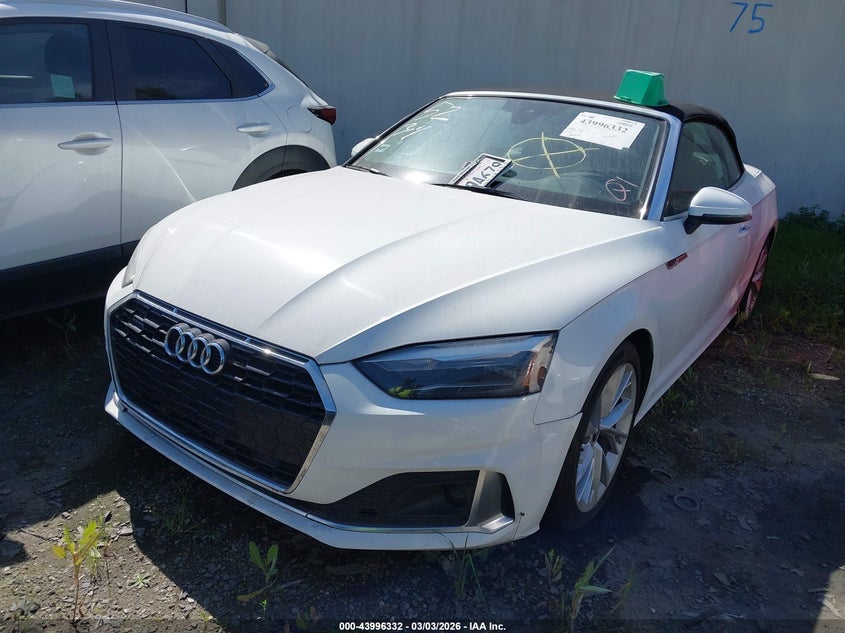 Vin: wau2agf50nn007538, lot: 44492074, audi a5 cabriolet premium 45 tfsi quattro s tronic 20222
