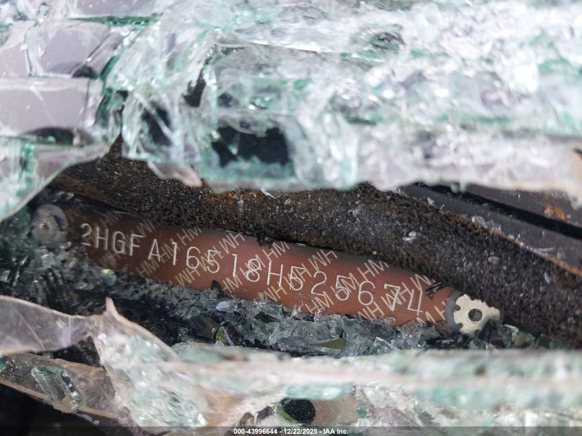 2008 Honda Civic Lx VIN: 2HGFA16518H525674 Lot: 43996644