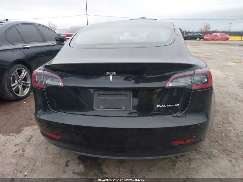 2021 Tesla Model 3 Long Range Dual Motor All-Wheel Drive VIN: 5YJ3E1EB1MF009893 Lot: 43996721