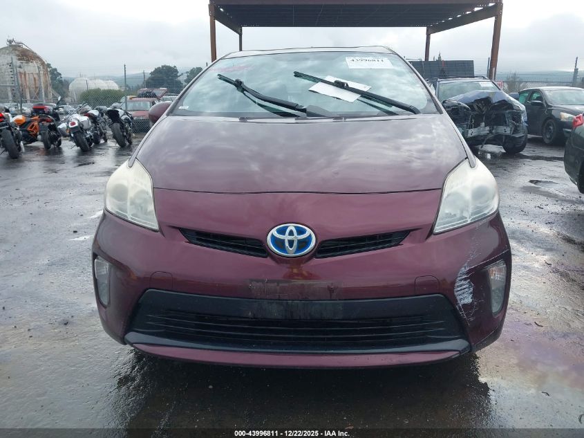 2013 Toyota Prius Three Se VIN: JTDKN3DU9D5576395 Lot: 43996811
